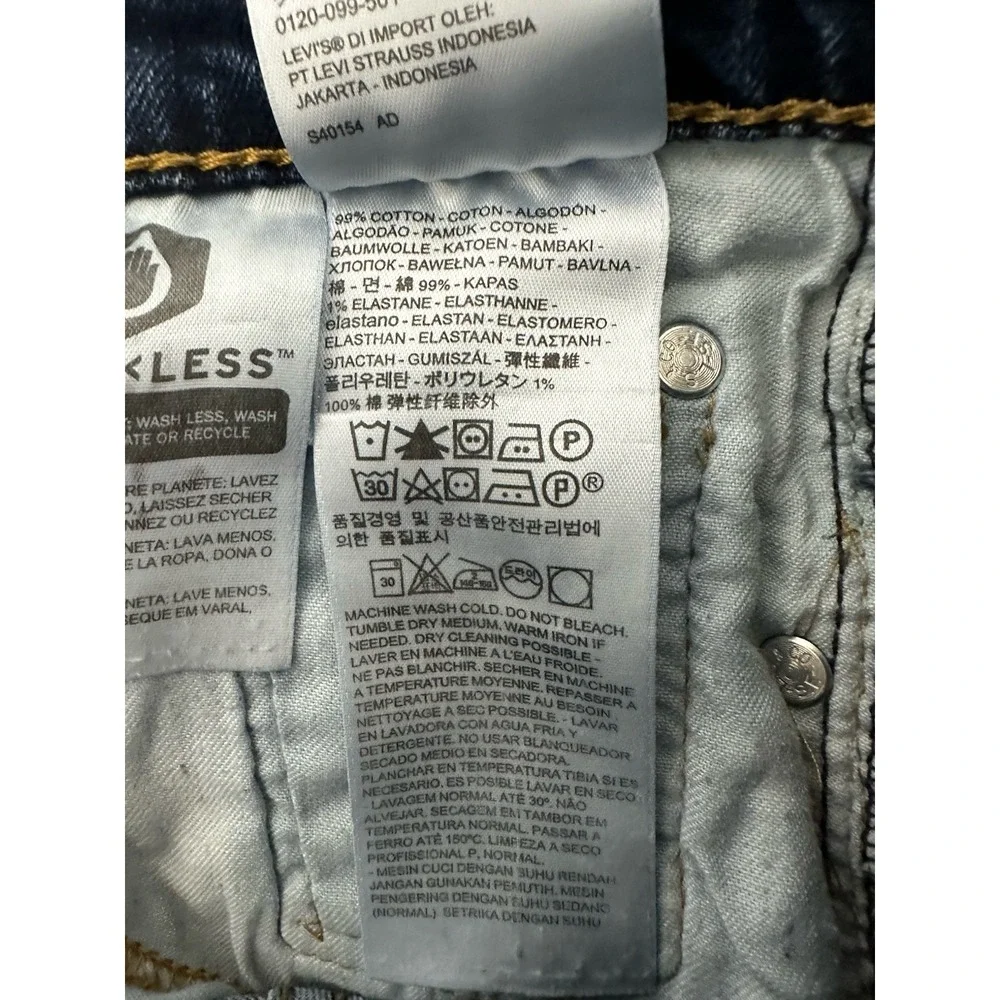 Levis 505 Jeans Mens 30x32 29x30Blue Regular Fit Straight Med Wash Denim Stretch